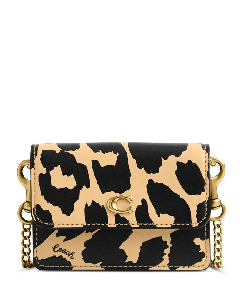 商品Coach|Leopard Print Leather Flap Card Case,价格¥923,第1张图片