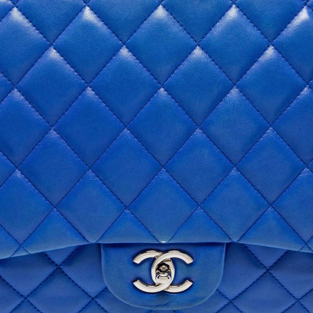 商品[二手商品] Chanel|Chanel Blue Quilted Leather Maxi Classic Single Flap Shoulder Bag,价格¥26048,第5张图片详细描述