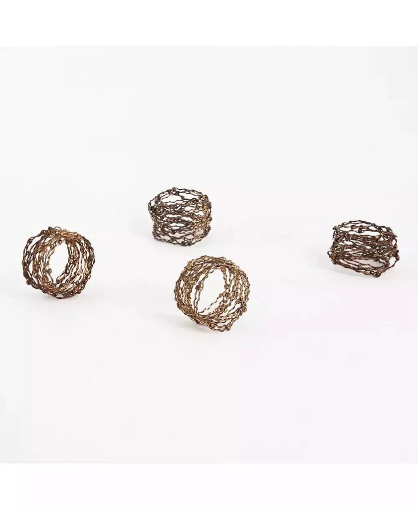 商品Saro Lifestyle|Metal Design Napkin Ring, Set of 4,价格¥135,第4张图片详细描述