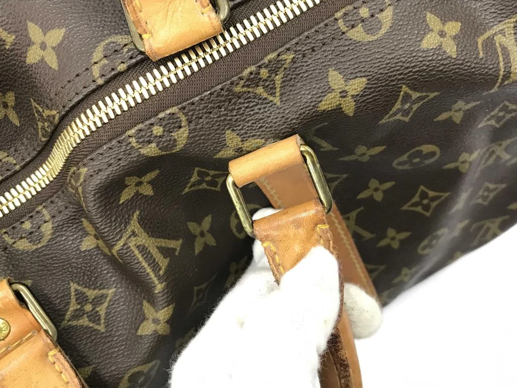 商品[二手商品] Louis Vuitton|Louis Vuitton Brown Monogram Canvas Leather Keepall 55 cm Duffle Bag Luggage,价格¥11076,第3张图片详细描述