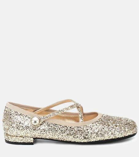 商品Miu Miu|Glitter ballet flats,价格¥4069,第5张图片详细描述