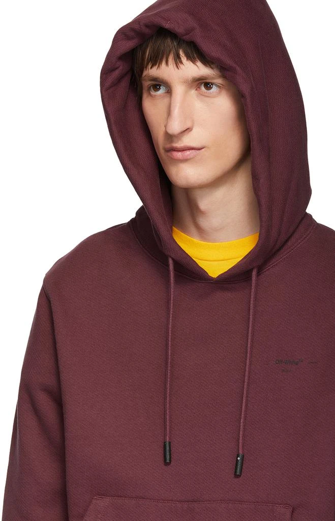 商品Off-White|Burgundy Logo Slim Hoodie,价格¥1601,第4张图片详细描述