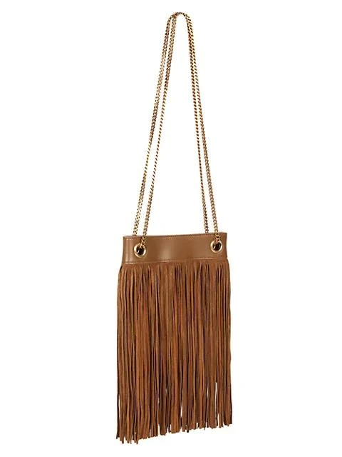 商品Yves Saint Laurent|Small Grace Fringe Leather Shoulder Bag,价格¥9711,第3张图片详细描述