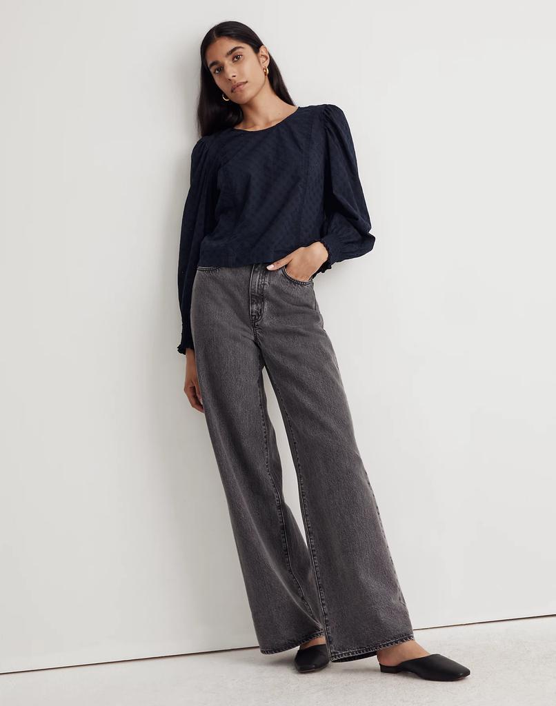 商品Madewell|Eyelet Button-Back Top,价格¥551,第3张图片详细描述