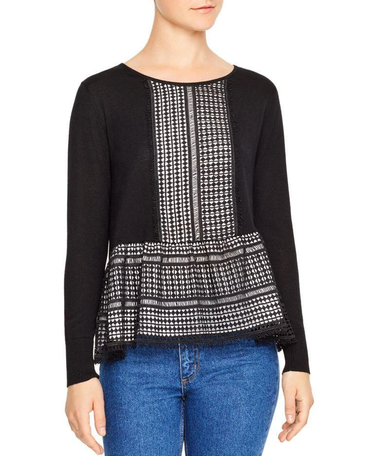 商品Sandro|Renee Peplum Sweater,价格¥1092,第1张图片