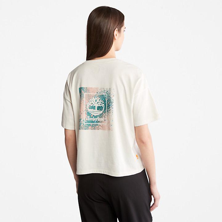Back Graphic Logo T-Shirt for Women in White商品第2张图片规格展示