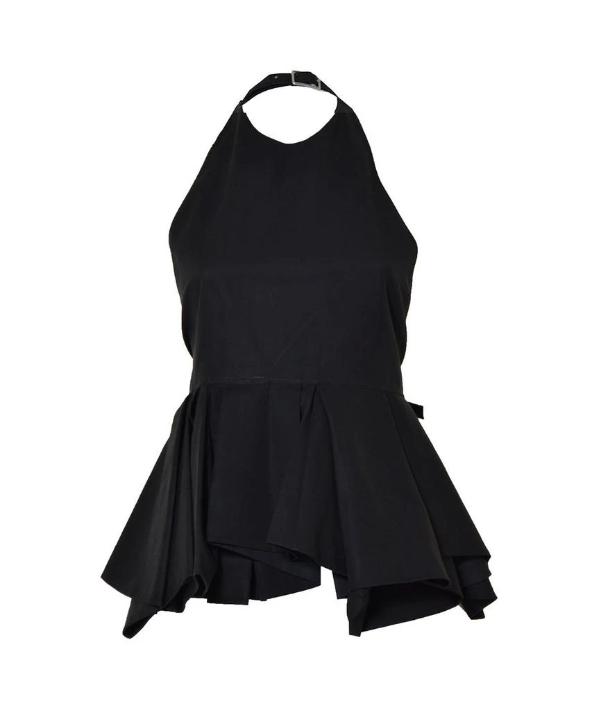 商品Jil Sander|Jil Sander Halter-Neck Ruffled Sleeveless Top,价格¥7957,第1张图片