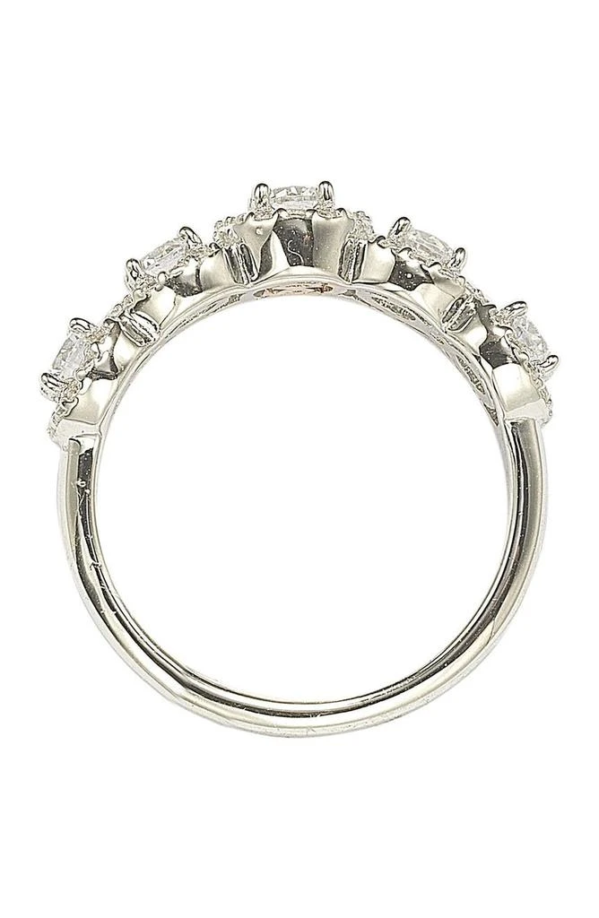 商品Suzy Levian|Sterling Silver Round Cubic Zirconia Halo Ring,价格¥745,第3张图片详细描述