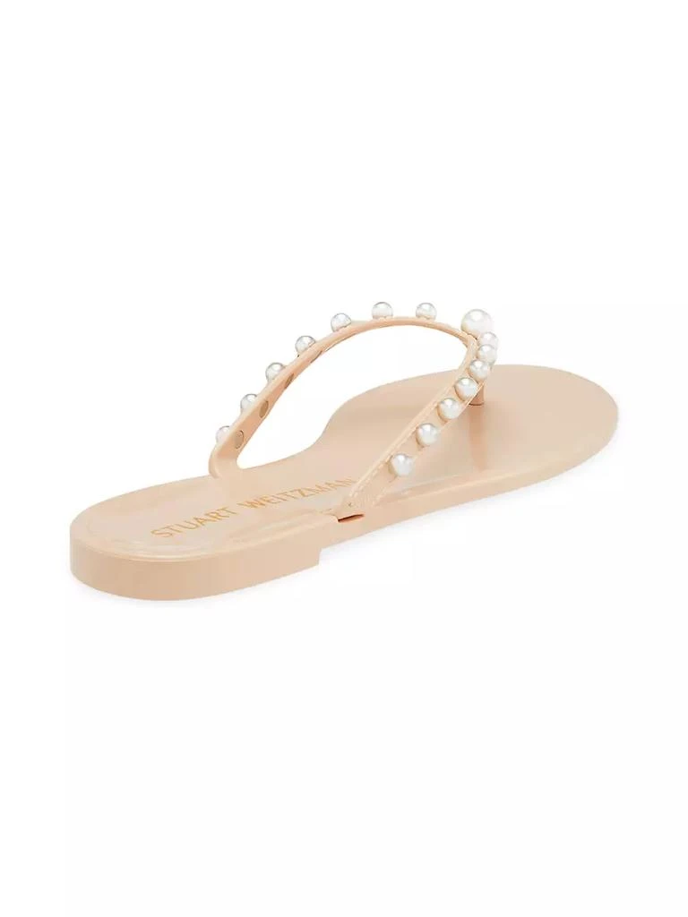 商品Stuart Weitzman|Glide Jelly Imitation Pearl-Embellished Flip-Flops,价格¥1133,第3张图片详细描述