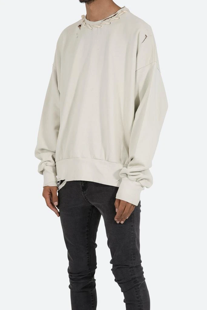 商品MNML|Threaded Collar Crewneck - Off White,价格¥243,第3张图片详细描述