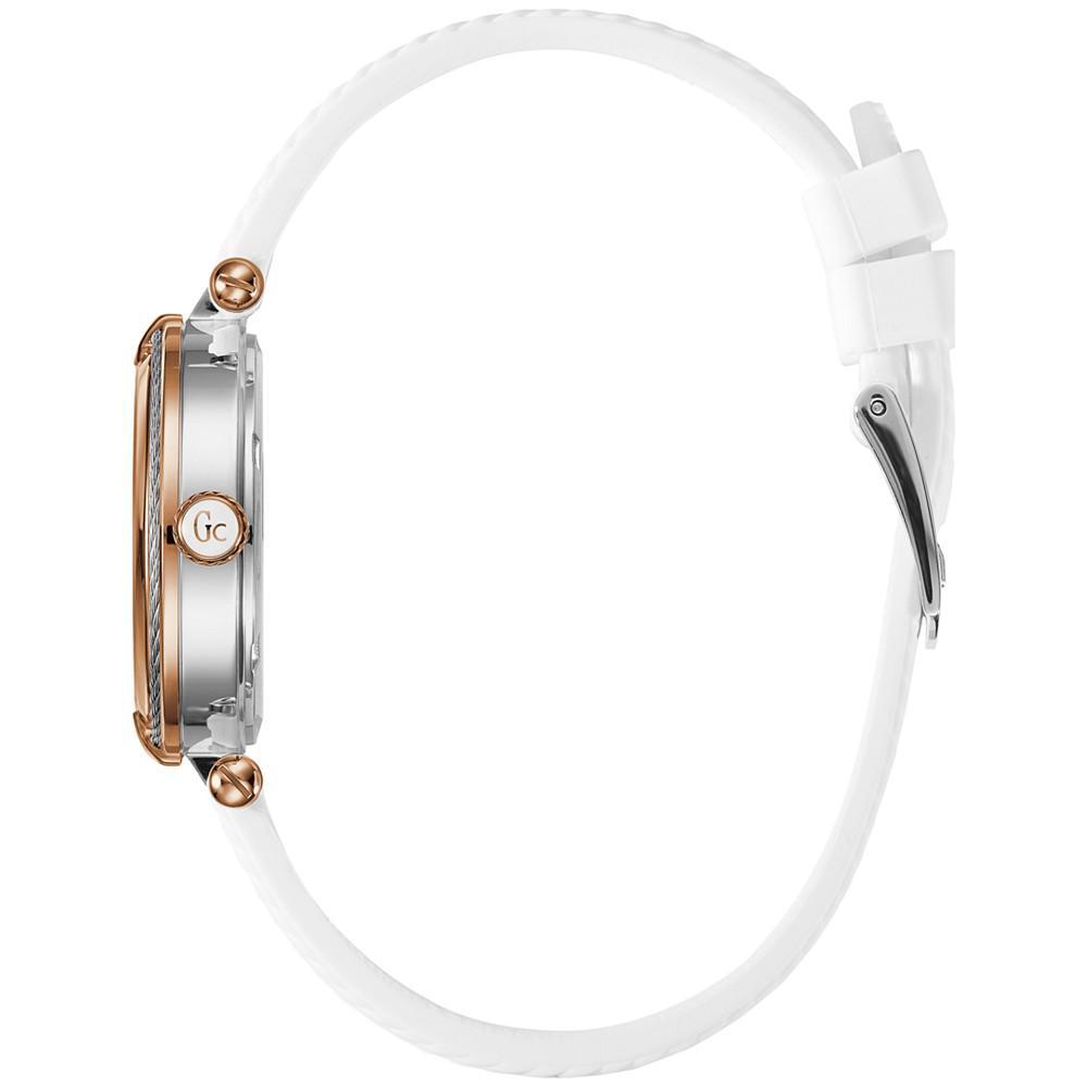商品GUESS|Women's Swiss White Silicone Strap Watch 32mm,价格¥1870,第4张图片详细描述
