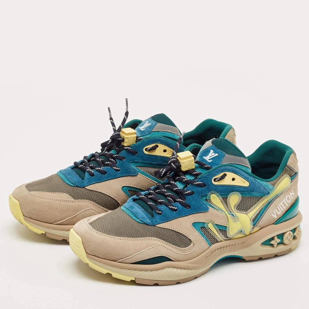 商品[二手商品] Louis Vuitton|Louis Vuitton Multicolor Leather and Mesh LV Trail Sneakers Size 42.5,价格¥4319,第2张图片详细描述