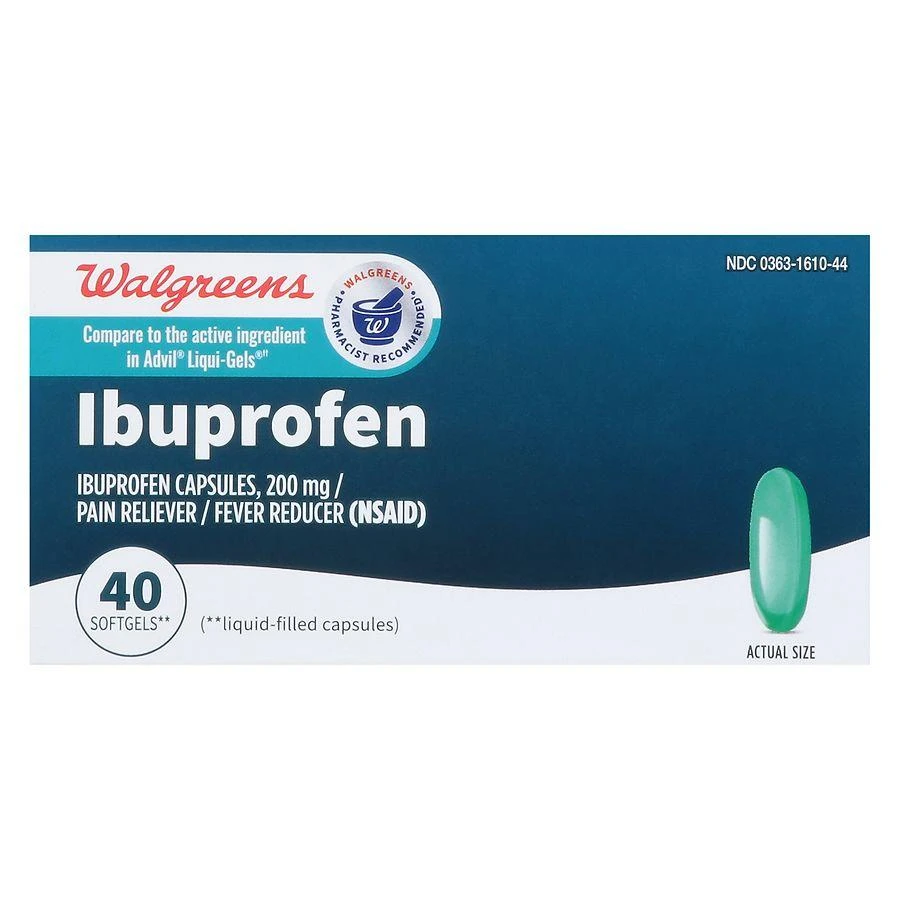 商品Walgreens|Ibuprofen 200 mg Softgels,价格¥33,第2张图片详细描述