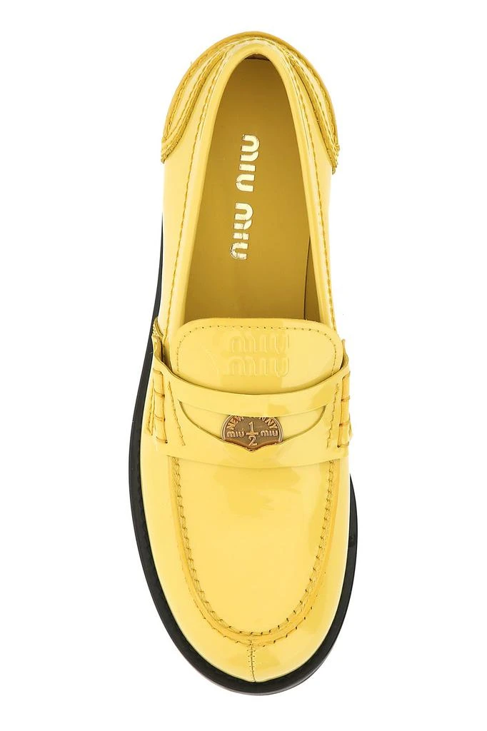 商品Miu Miu|Yellow leather loafers,价格¥6218,第3张图片详细描述