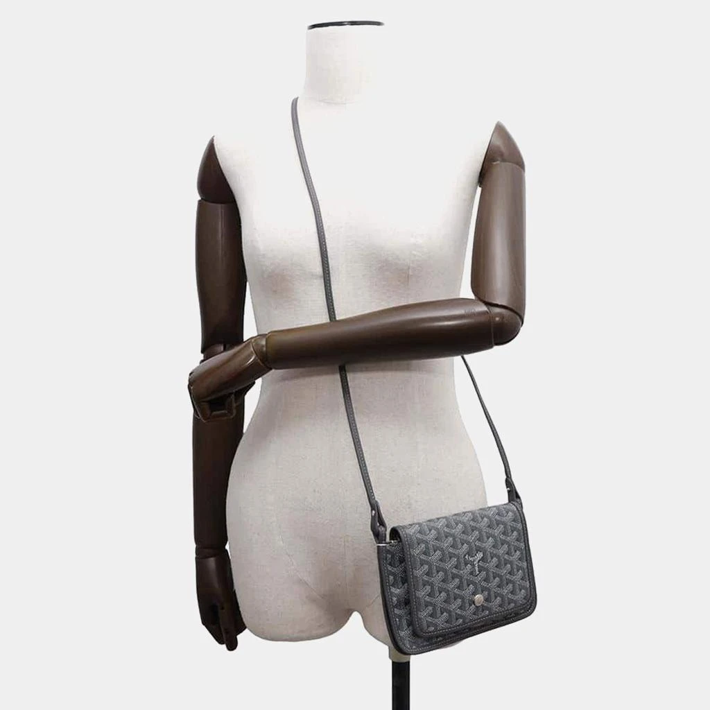 商品Goyard|Goyard Grey Goyardine Coated Canvas Plumet Crossbody Bag,价格¥17110,第2张图片详细描述