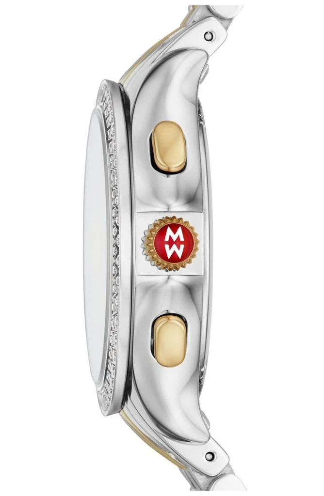 商品Michele|Women's Belmore Chronoraph Diamond Embellished Bracelet Watch, 37mm - 0.34 ctw,价格¥11558,第3张图片详细描述