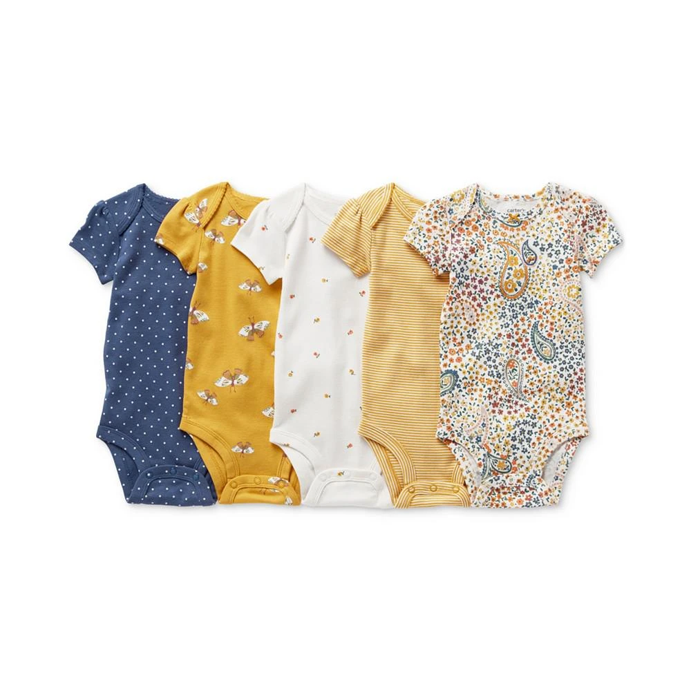 Baby Girls Short Sleeve Original Bodysuits, Pack of 5 商品