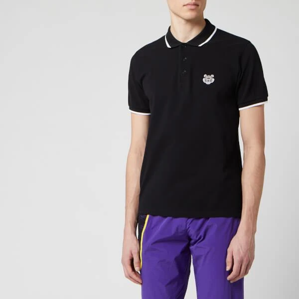 商品Kenzo|KENZO Men's Short Sleeve Tiger Crest Polo Shirt - Black,价格¥356,第1张图片