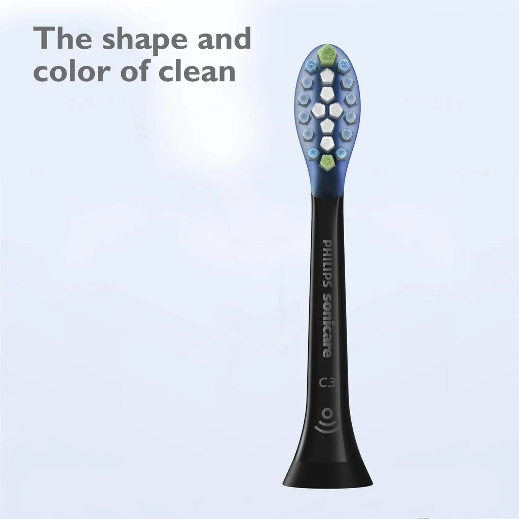 Philips Sonicare Genuine C3 Premium Plaque Control Replacement Toothbrush Heads, 4 Brush Heads, Black, HX9044/95 商品