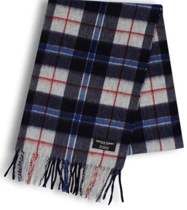 商品Gretna Green|Gretna Green 羊绒围巾海军格子,价格¥509,第1张图片