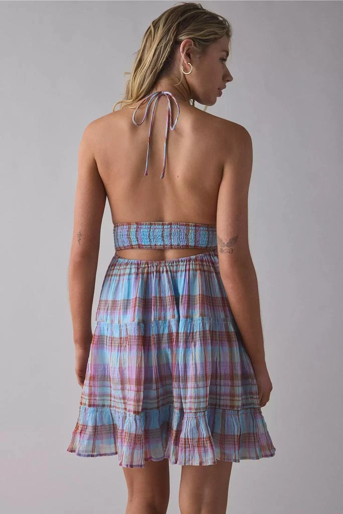 商品Urban Outfitters|Kimchi Blue Phoebe Cotton Open-Back Halter Knee Length Dress,价格¥111,第3张图片详细描述