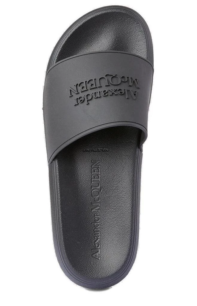 商品Alexander McQueen|Alexander McQueen Logo Patch Pool Slides,价格¥1283,第5张图片详细描述