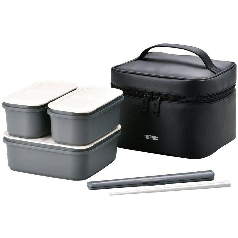 商品Thermos|日本直邮THERMOS膳魔师便当盒新鲜便当盒1.8L黑色DJF-1800 BK,价格¥514,第1张图片