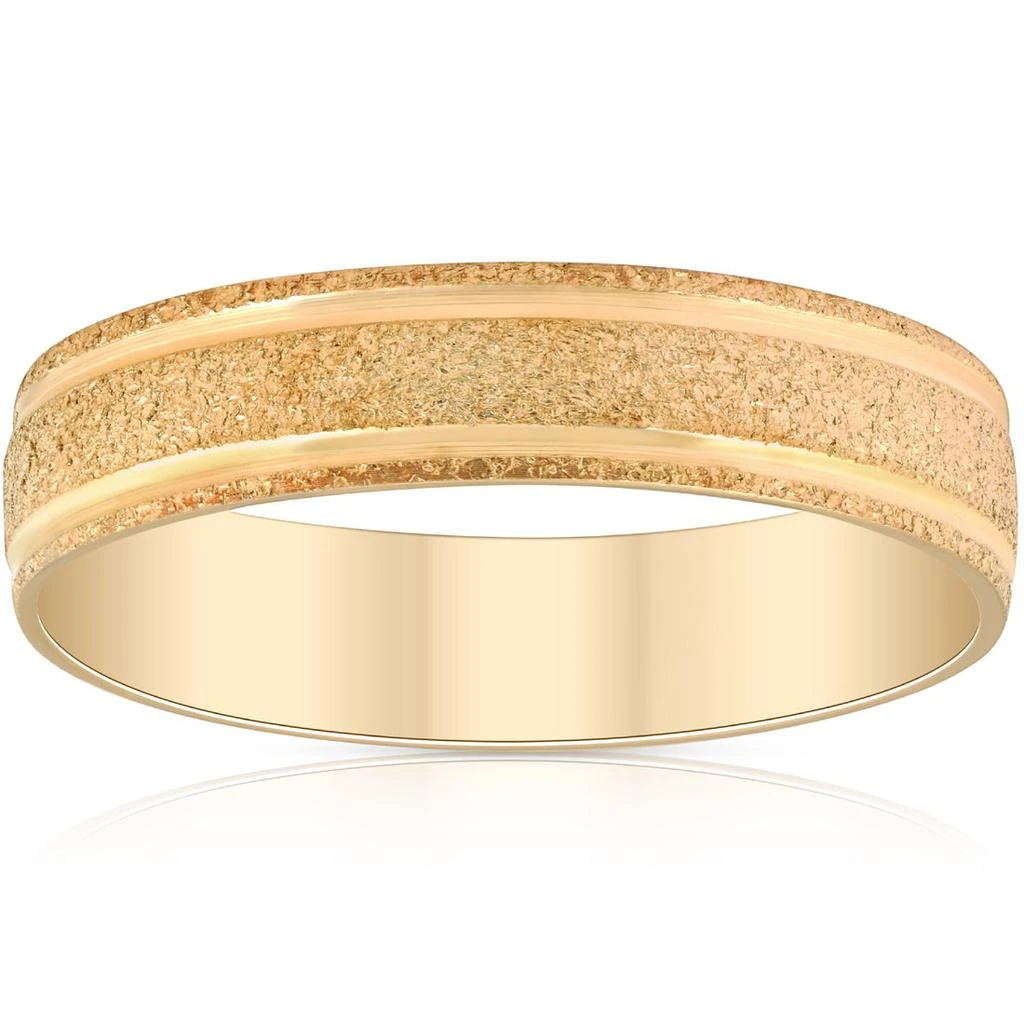 商品Pompeii3|5mm Brushed Wedding Band 10K Yellow Gold Size Selectable,价格¥2712,第1张图片