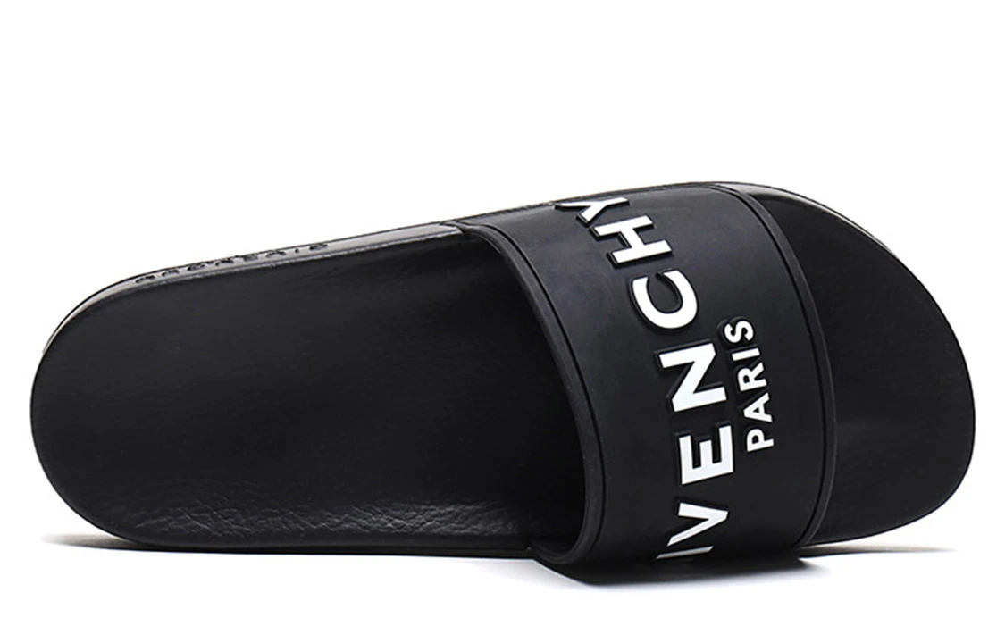 商品[国内直发] Givenchy|GIVENCHY纪梵希 Logo标志 套脚平底 其他 图腾一字拖鞋 男款 黑色,价格¥1716,第5张图片详细描述