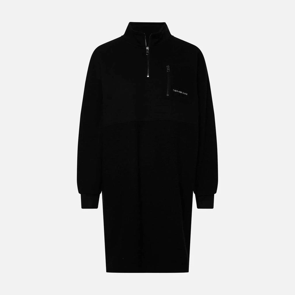 商品Calvin Klein|Calvin Klein Jeans Women's Polar Fleece Half Zip Dress - CK Black,价格¥552,第4张图片详细描述