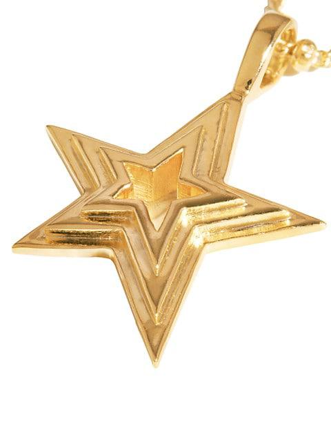 18K Yellow Gold Vermeil Star Pendant Necklace商品第2张图片规格展示
