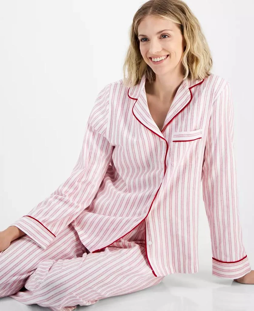 商品Charter Club|Petite Women's Long-Sleeve Cotton Flannel Packaged Pajama Set, Created for Macy's,价格¥190,第3张图片详细描述