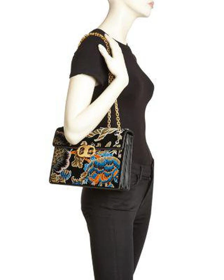 商品Tory Burch|Gemini Link Mixed Floral Print Velvet Crossbody,价格¥3951,第2张图片详细描述