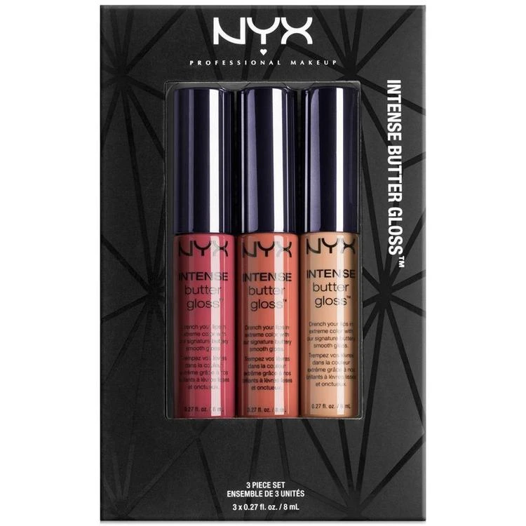 商品NYX Professional Makeup|高饱和度唇釉3支套装 - 奶油,裸粉,深玫瑰色,价格¥46,第1张图片