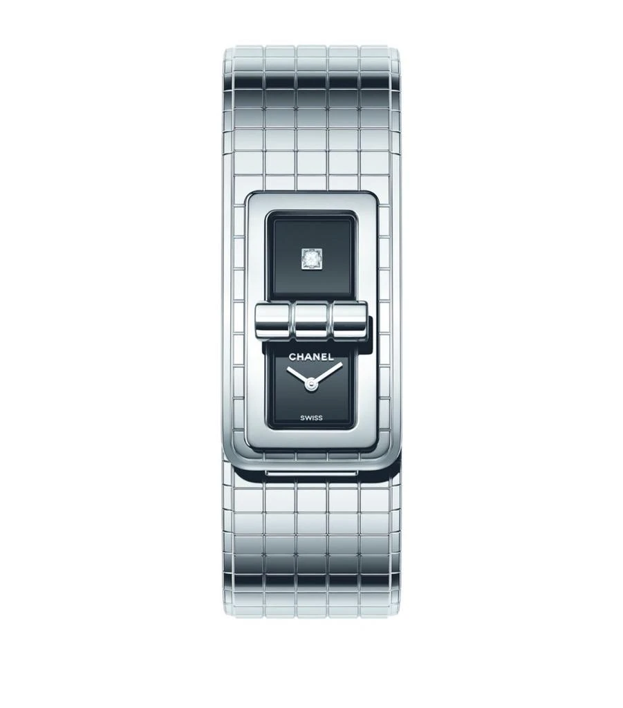 商品Chanel|Stainless Steel and Diamond CODE COCO Watch 38.1mm,价格¥4936,第1张图片