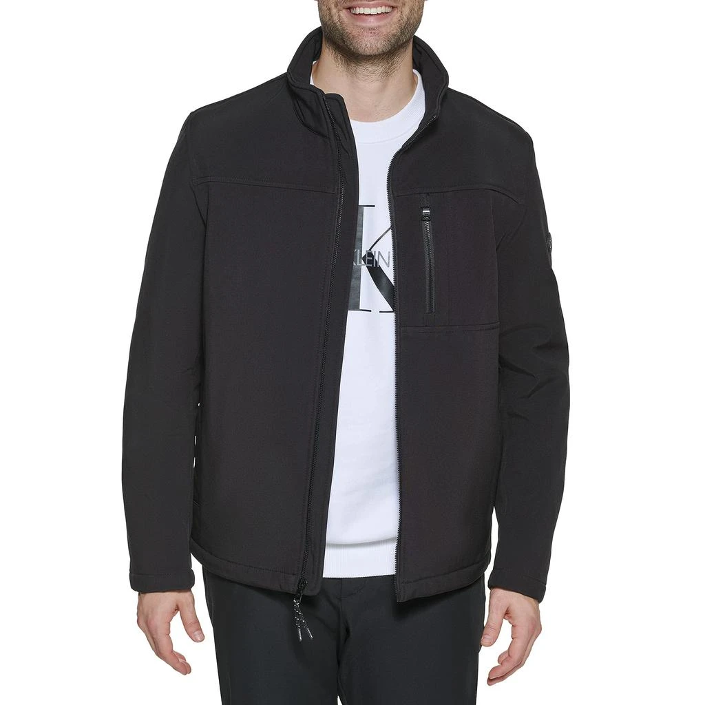 商品Calvin Klein|Men's Water Resistant Soft Shell Open Bottom Jacket (Standard and Big & Tall),价格¥411,第1张图片详细描述