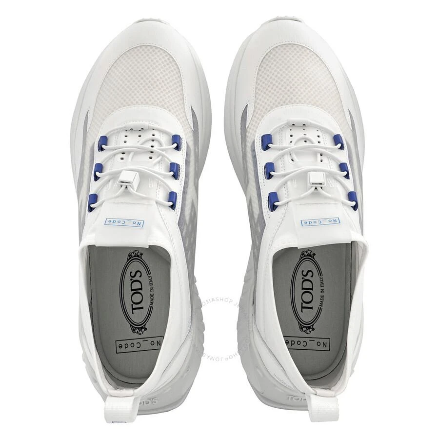 商品Tod's|Tods Men's White Mesh-Panelled Low-Top Sneakers, Brand Size 5 ( US Size 6 ),价格¥1458,第3张图片详细描述