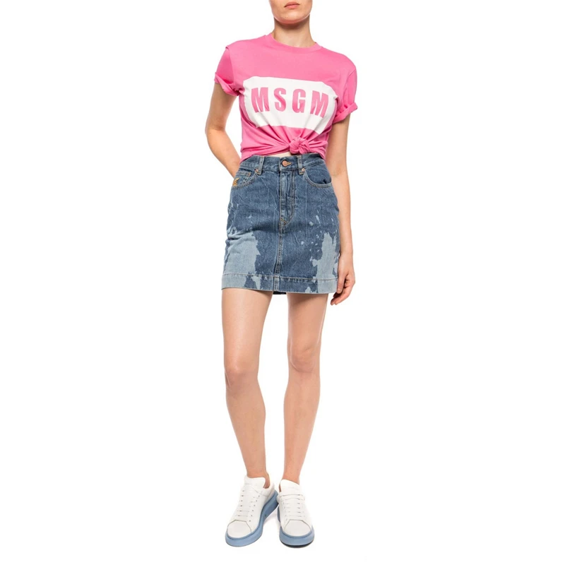 MSGM  女士棉质LOGO标识印花时尚短袖T恤 2741MDM95-5797-14 商品