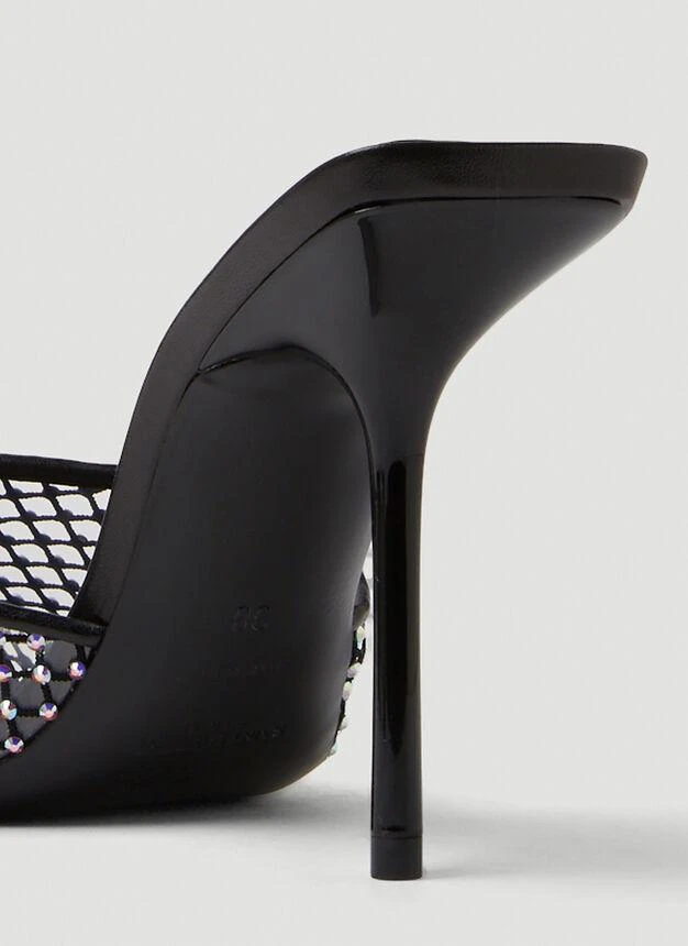 商品Yves Saint Laurent|Luz Rhinestone Mesh Mules in Black,价格¥10415,第5张图片详细描述