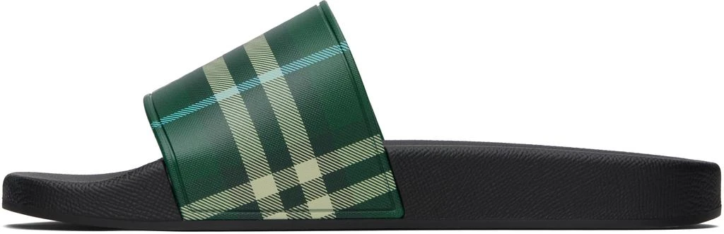 商品Burberry|绿色格纹拖鞋,价格¥3588,第3张图片详细描述