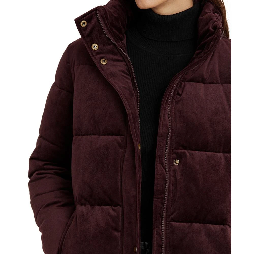 商品Ralph Lauren|Women's Velvet Hooded Puffer Coat,价格¥1874,第4张图片详细描述