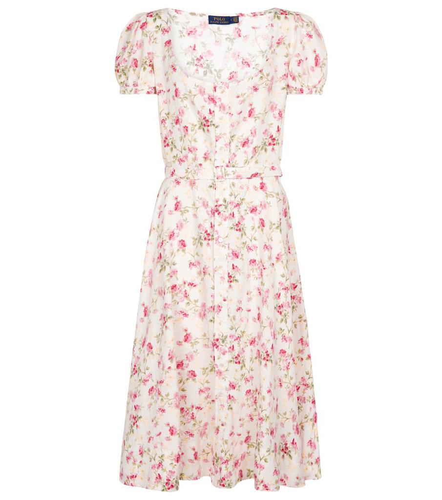 商品Ralph Lauren|印花亚麻连衣裙,价格¥2209,第1张图片