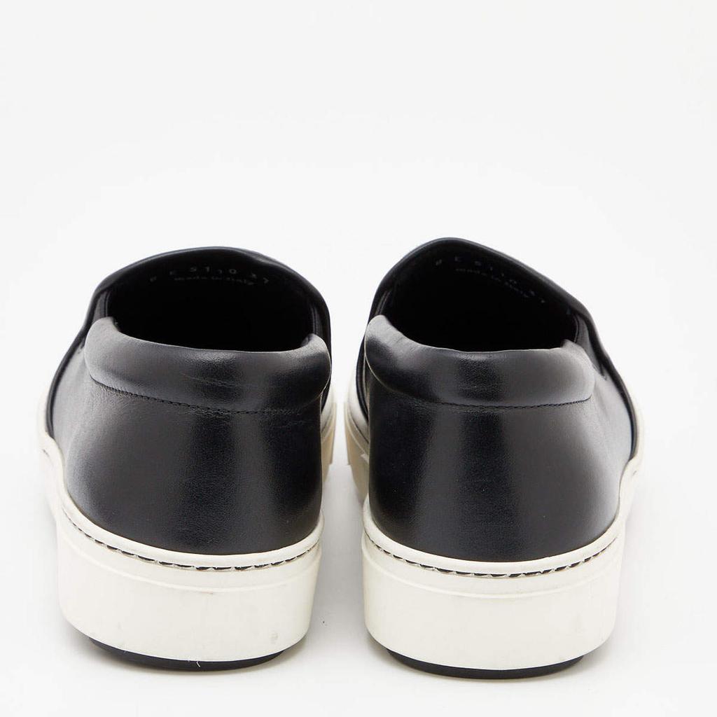 Fendi Black Leather Monster Slip On Sneakers Size 37商品第5张图片规格展示