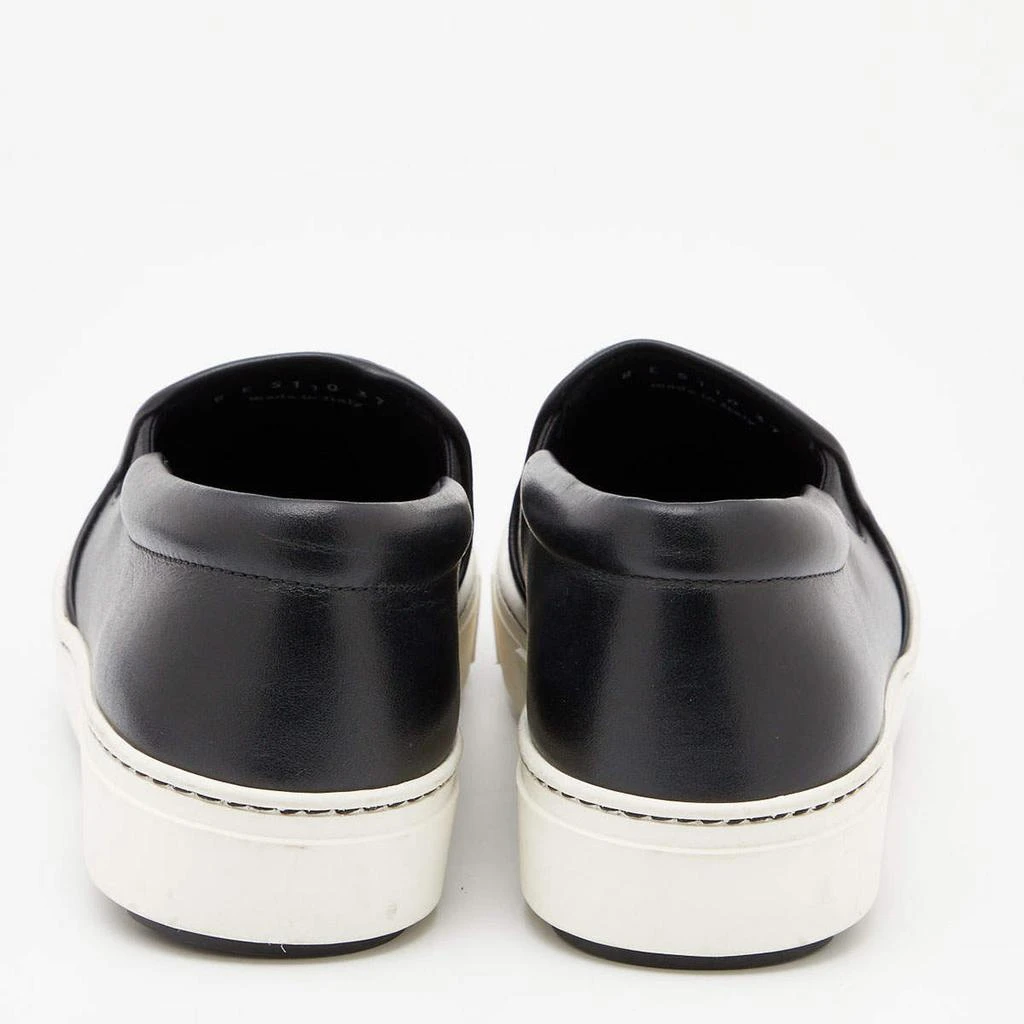 商品[二手商品] Fendi|Fendi Black Leather Monster Slip On Sneakers Size 37,价格¥2416,第5张图片详细描述