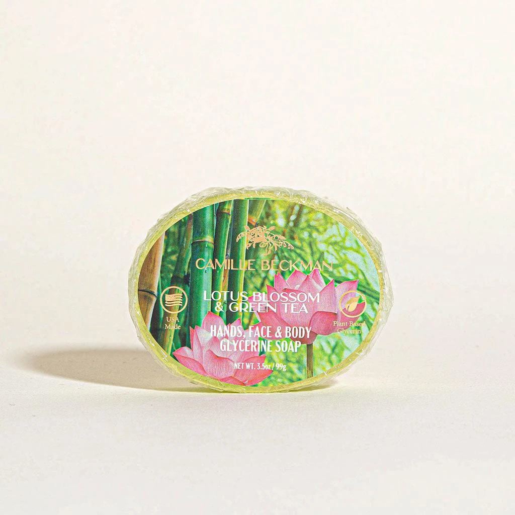 商品Camille Beckman|Glycerine Bar Soap Lotus Blossom & Green Tea 3.5oz,价格¥38,第1张图片