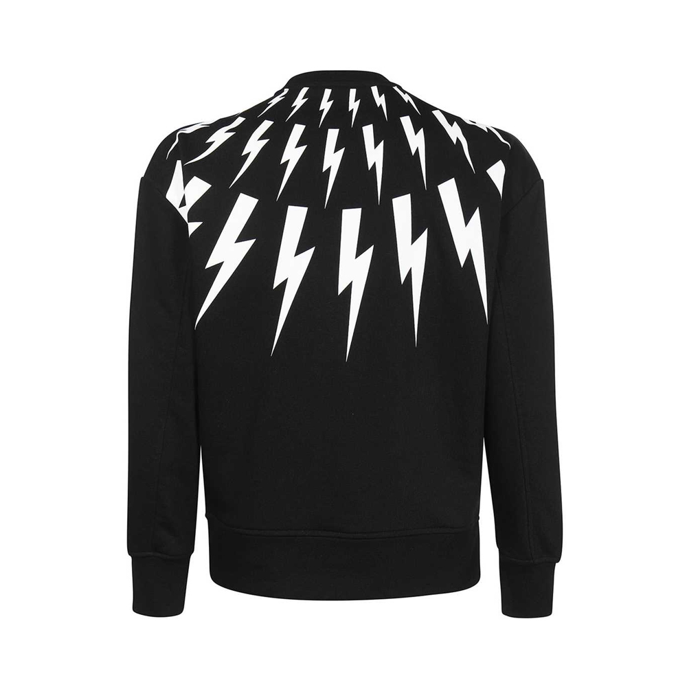 NEIL BARRETT 男士黑色闪电系列套头卫衣 BJS010S-R517S-0524商品第2张图片规格展示