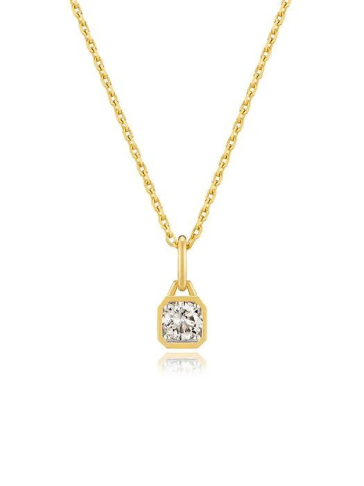 商品hyeres-lor|Errite 0.1ct Diamond Necklace - Gold,价格¥2522,第1张图片