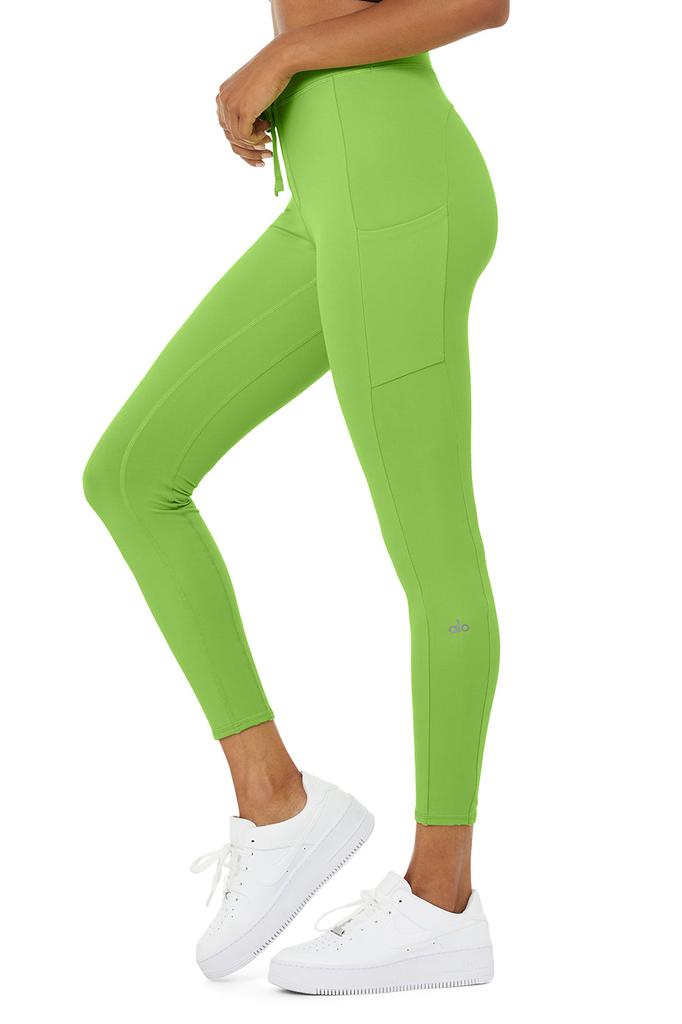 7/8 High-Waist Checkpoint Legging - Green Apple商品第3张图片规格展示