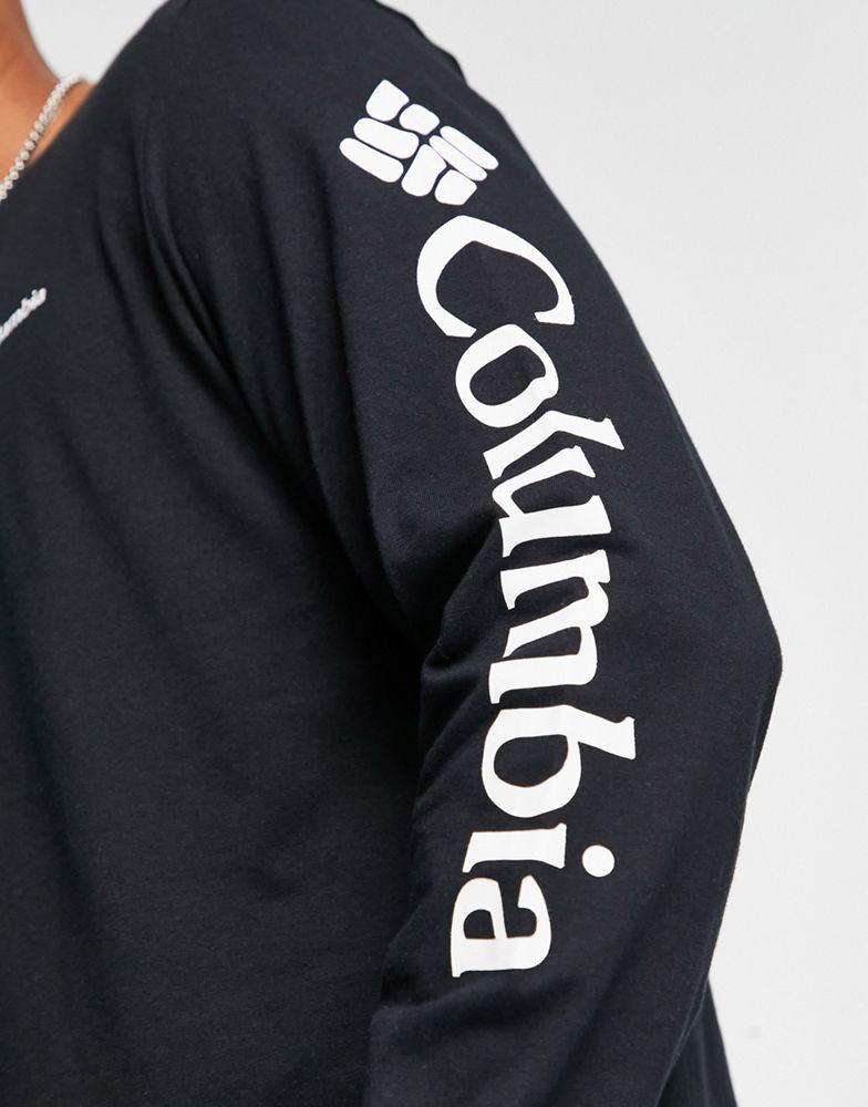 Columbia North Cascades sleeve print long sleeve t-shirt in black商品第3张图片规格展示