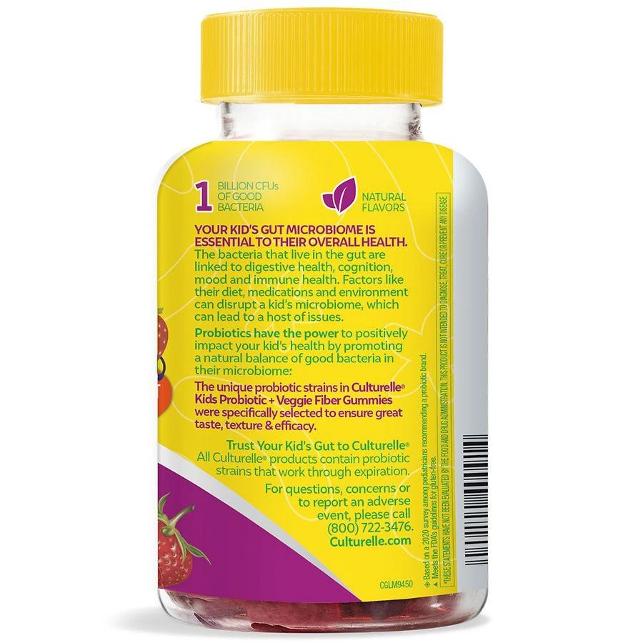 商品Culturelle|Kids Daily Probiotic + Prebiotic Gummies Natural Berry Blast,价格¥149,第2张图片详细描述
